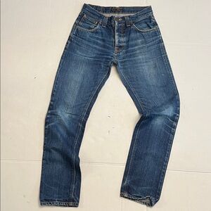 NUDIE JEANS STEADY EDDIE MENS ORGANIC COTTON BUTTON FLY JEANS 30x32